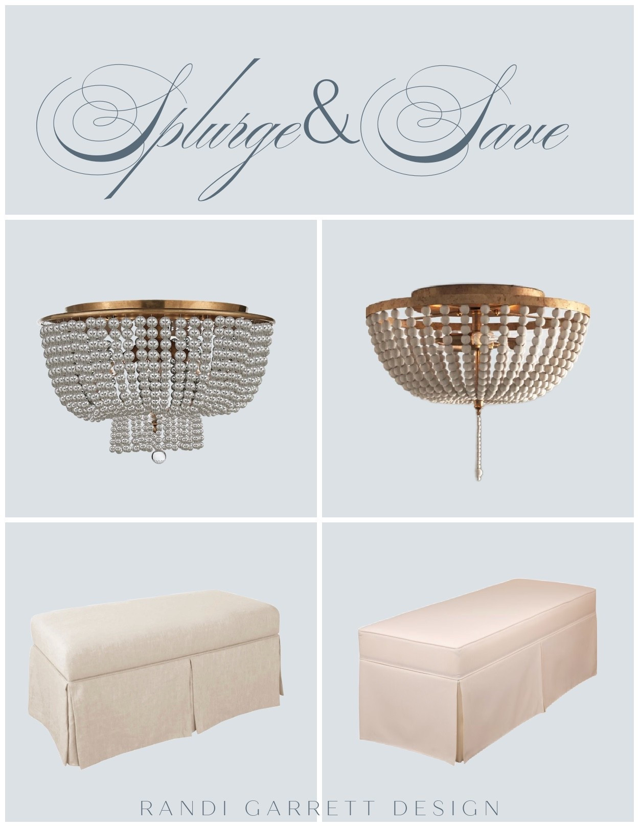 Found an affordable option for my chandelier and this upholstered linen bench #home
