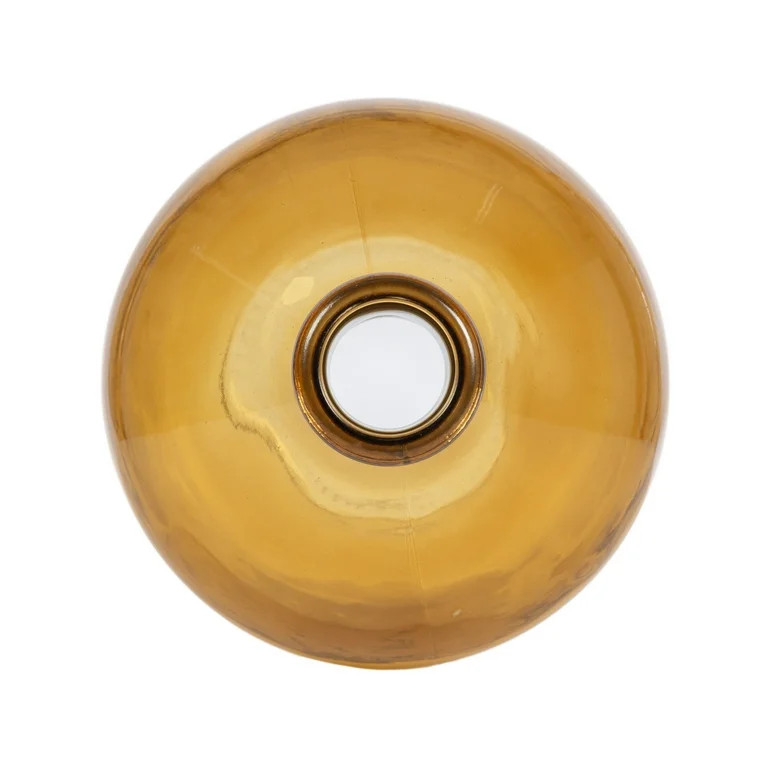 12" High Amber Translucent Glass Indoor Tabletop Vase by Home Decor Collection | Walmart (US)