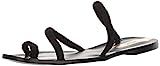 KAANAS Women's Salvador Suede Flat Slide Fashion Sandal, Black, 10 Regular US | Amazon (US)