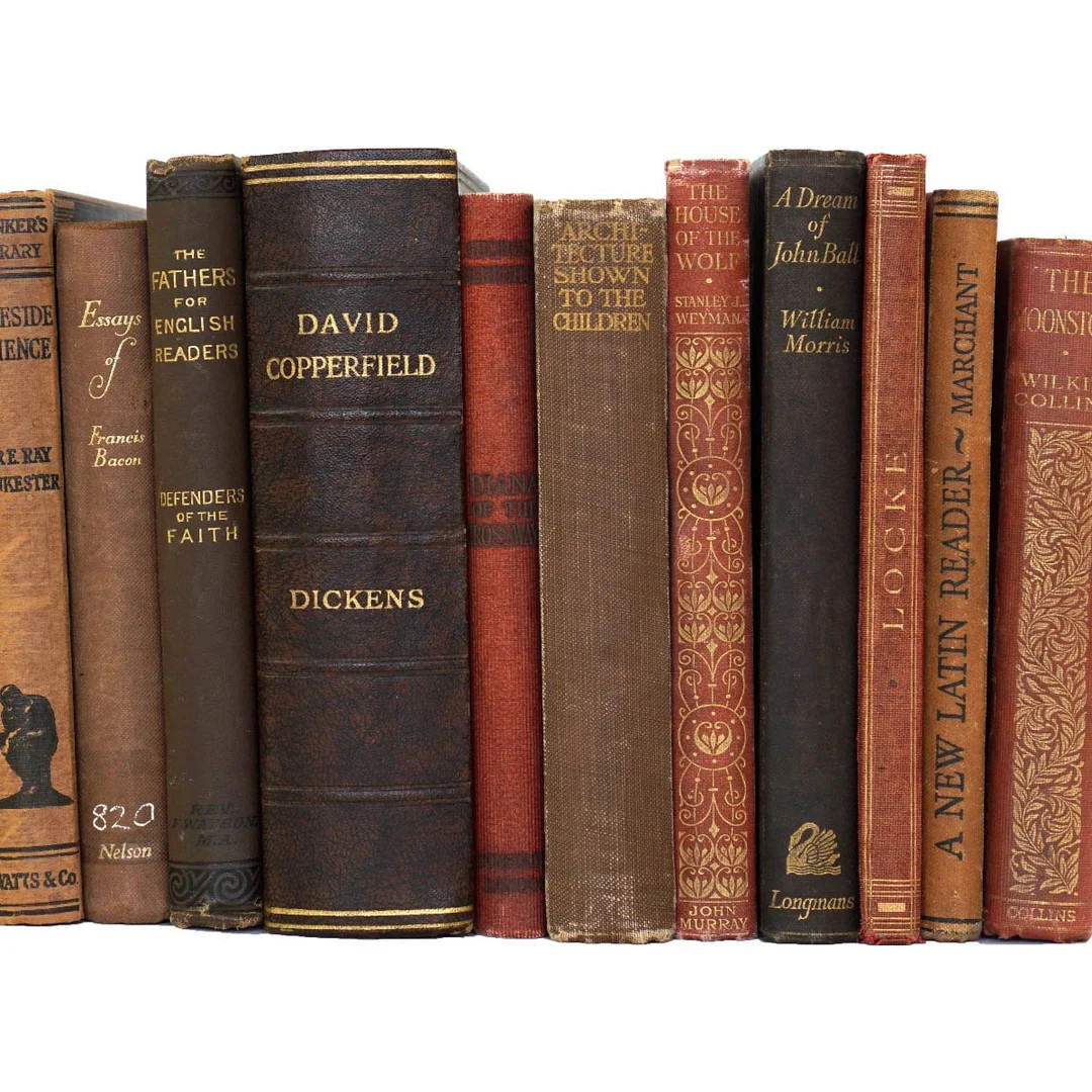 Books by the Metre: Vintage Brown - Etsy | Etsy (US)