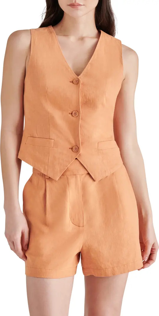 Selene Linen Blend Vest | Nordstrom