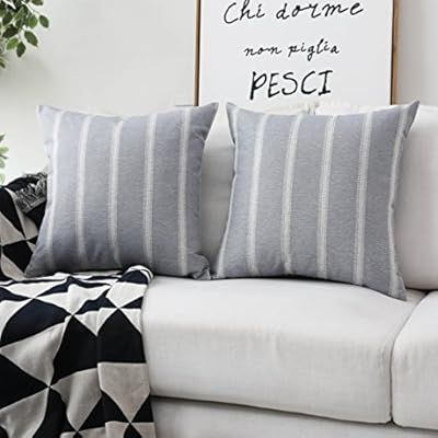 Home Brilliant Decorative Throw Pillow Covers Transitional Home Decor Striped Modern Farmhouse Pi... | Amazon (US)