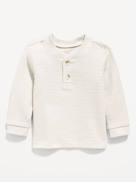 Long-Sleeve Thermal-Knit Henley T-Shirt for Baby | Old Navy (US)