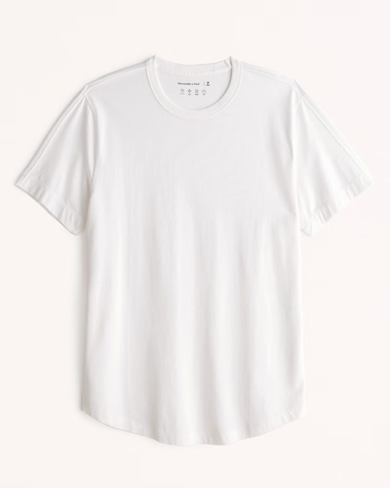 Cotton-Modal Curved Hem Tee | Abercrombie & Fitch (US)
