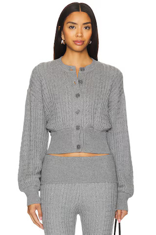 Lovers and Friends x Emily Gemma Bessie Cardigan in Grey from Revolve.com | Revolve Clothing (Global)