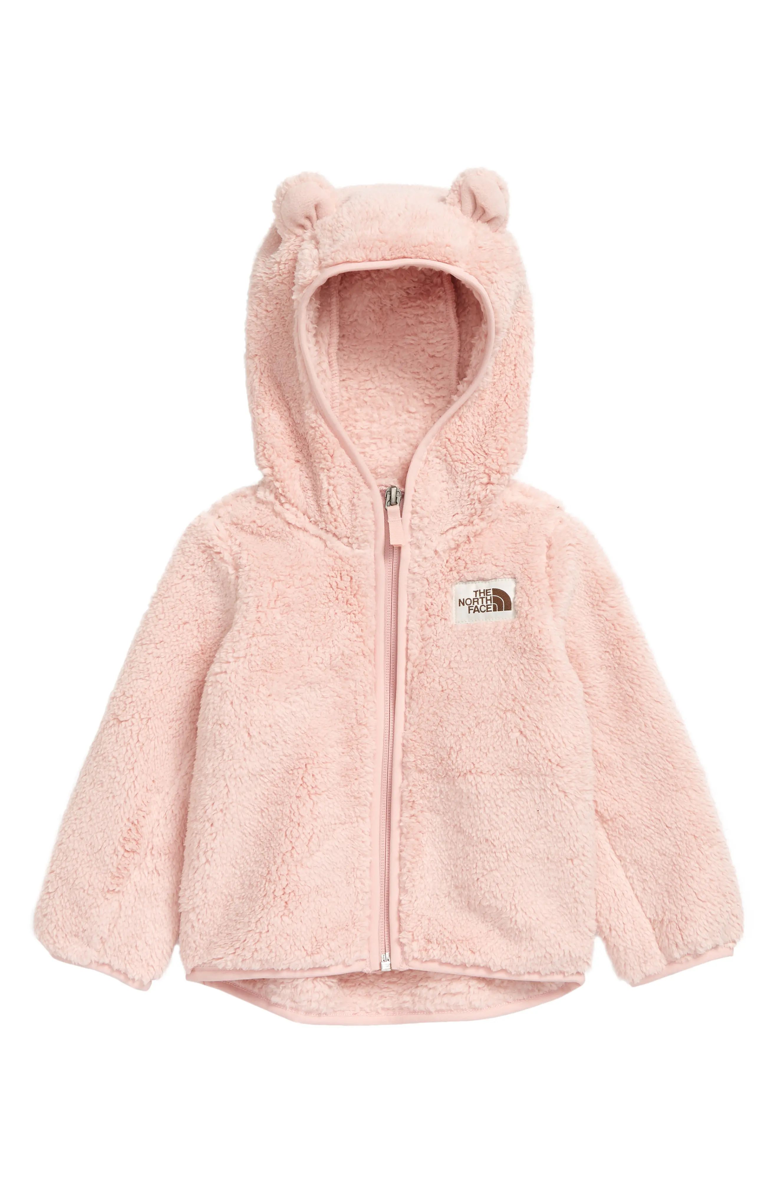 The North Face Campshire Bear Hooded Jacket, Size 12-18M in Peach Pink at Nordstrom | Nordstrom