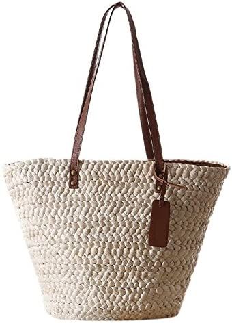 LianLe Summer Straw Woven Beach Bag for Girl Women,Handmade Rattan Handbag Basket Picnic Bag Shou... | Amazon (CA)