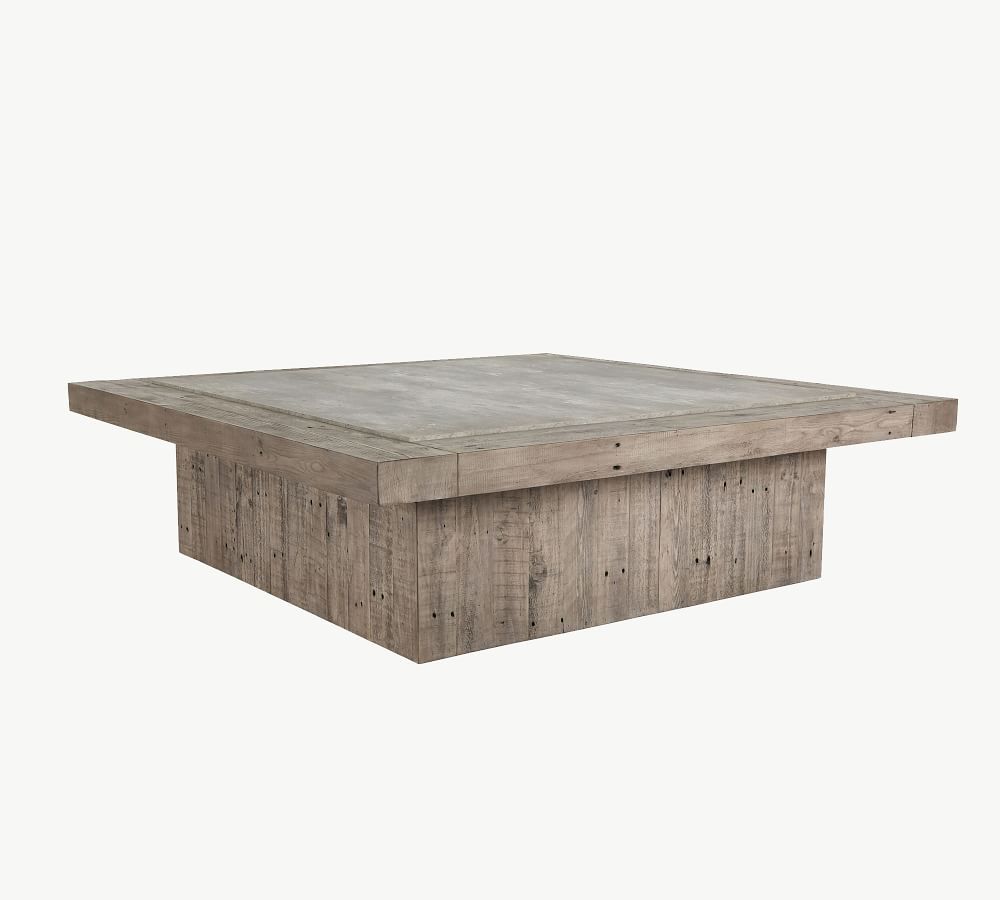 Edin 60&amp;quot; Reclaimed Wood Square Coffee Table, Pine | Pottery Barn (US)