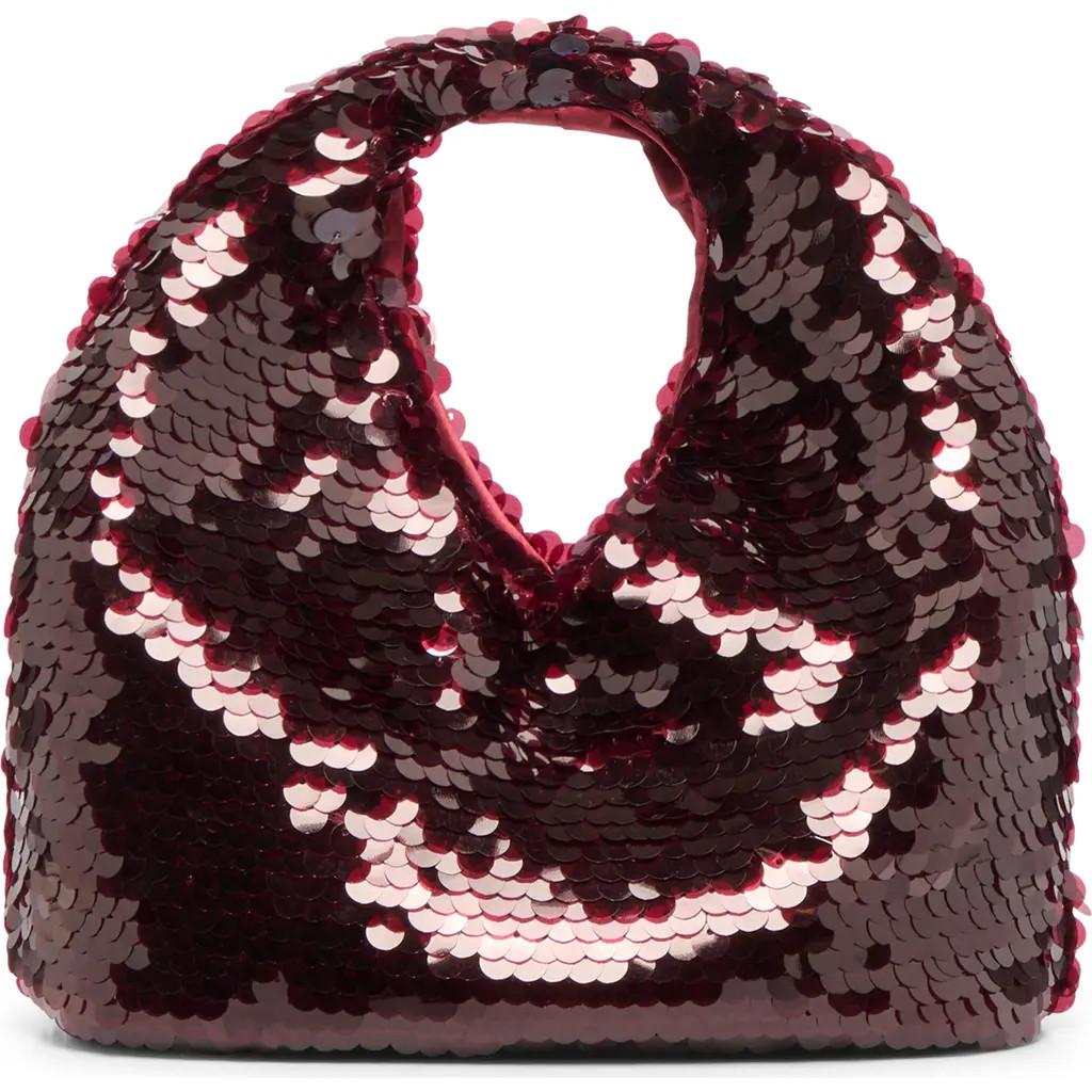 Dolce Vita Dahlia Sequin Shoulder Bag in Burgundy at Nordstrom | Nordstrom