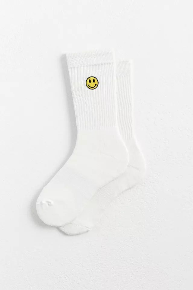 Happy Face Sport Crew Sock | Urban Outfitters (US and RoW)