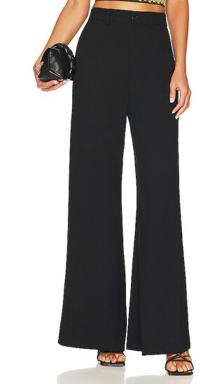 Crepe Wide Leg Pant in Black | Revolve Clothing (Global)