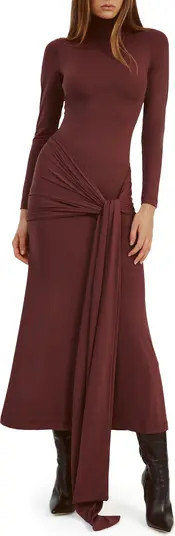 Alix Tie Front Long Sleeve Maxi Dress | Nordstrom