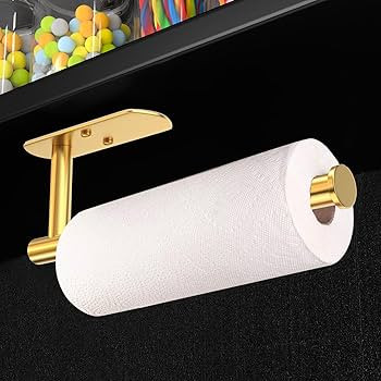 VAEHOLD Self Adhesive Paper Towel Holder Under Cabinet Mount, Wall Mounted Paper Towel Roll Holde... | Amazon (US)