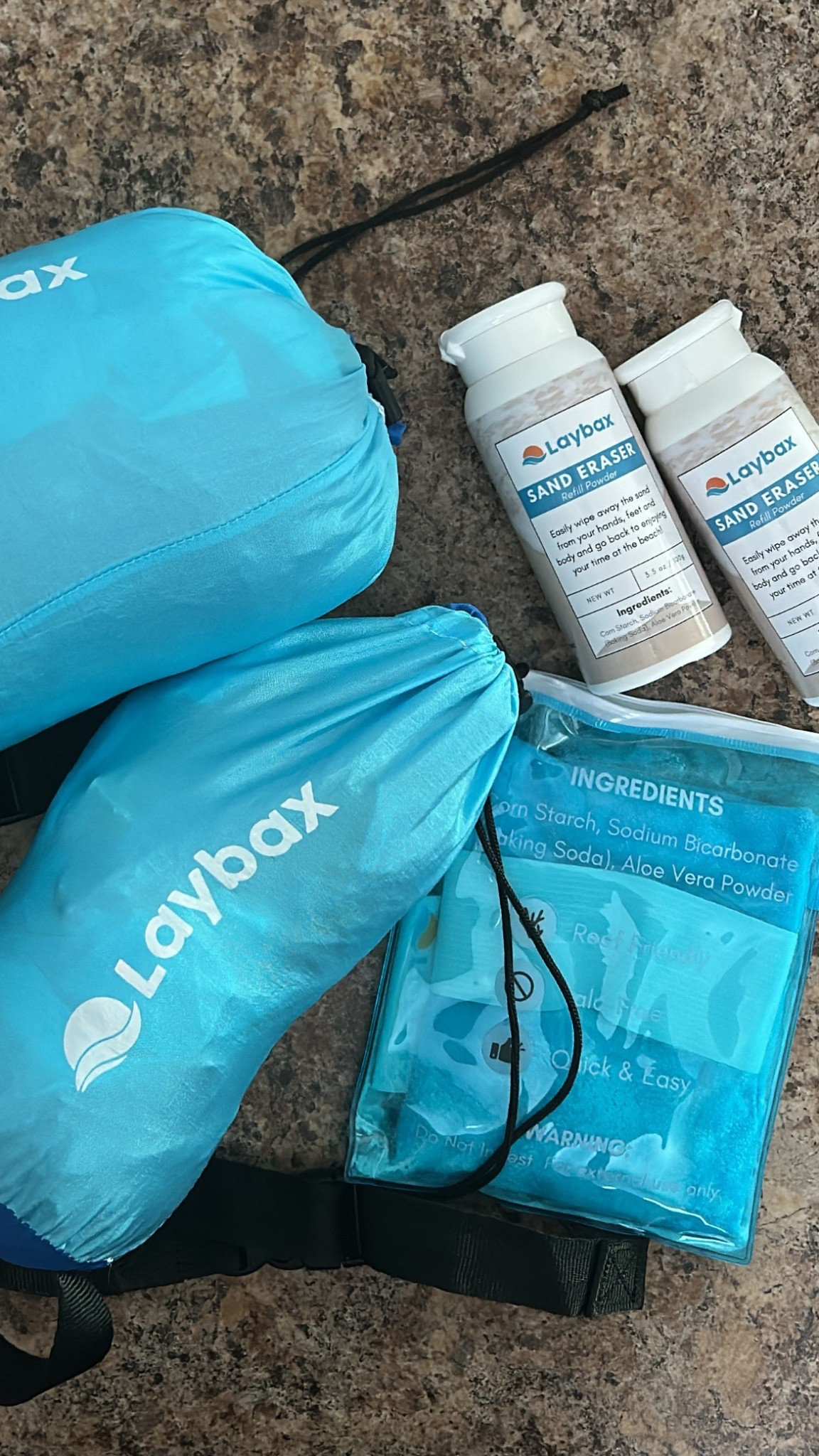 These packable beach blankets from Laybax come in two sizes, and have a hole in the center for your favorite beach umbrella. Their newly released “sand eraser” is a powder mitt that comes in its own resealable pouch - perfect to add to your beach bag for removing sand from hands and feet. 

#LTKSeasonal #LTKSwim #LTKFamily