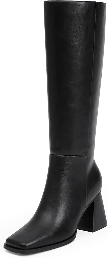 Knee High Boots Women Square Toe Tall Boots Chunky Heel Knee High Fall Boots for Women Block High... | Amazon (US)