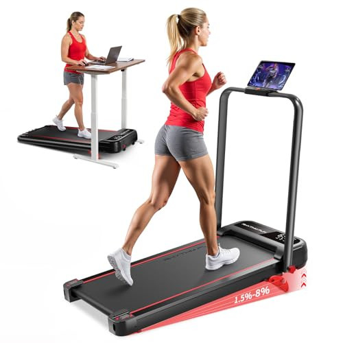 RHYTHM FUN Treadmill with Incline, Walking Pad with Handle Bar,300lbs Walking Pad with APP, Portable Folding Walking Treadmills for Home/Office with Low Noise | Amazon (US)