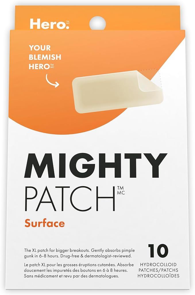 Mighty Patch Surface from Hero Cosmetics - Medical-grade Hydrocolloid Pimple Patch, Designed for ... | Amazon (CA)