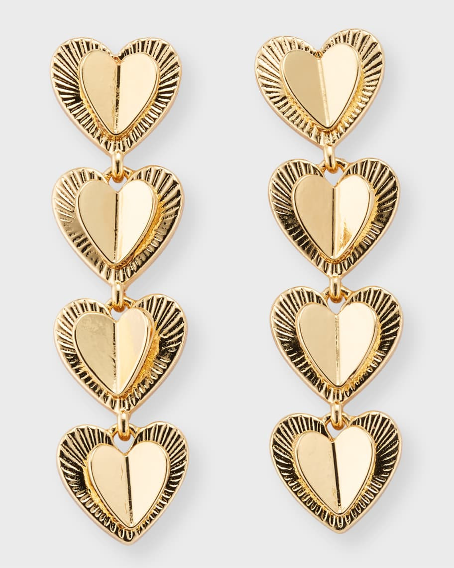 BaubleBar Joey Goldtone Heart Drop Earrings | Neiman Marcus