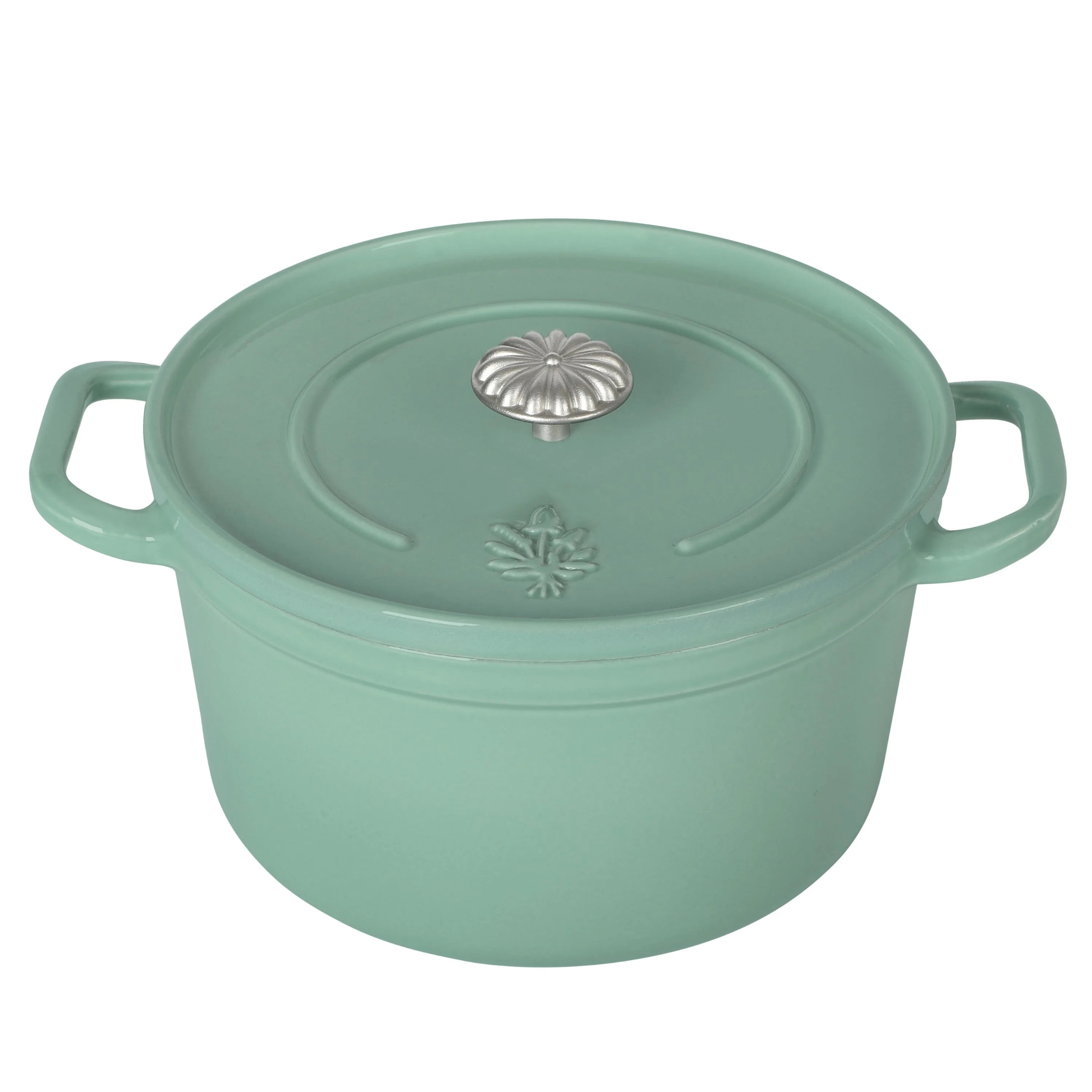 The Pioneer Woman 5-Quart Enameled Cast Iron Dutch Oven Pot with Lid, Green | Walmart (US)