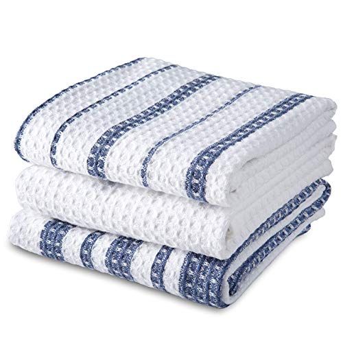 Sticky Toffee Cotton Waffle Weave Kitchen Dish Towels, 3 Pack Kitchen Towels, 28 in x 16 in, Absorbe | Amazon (US)