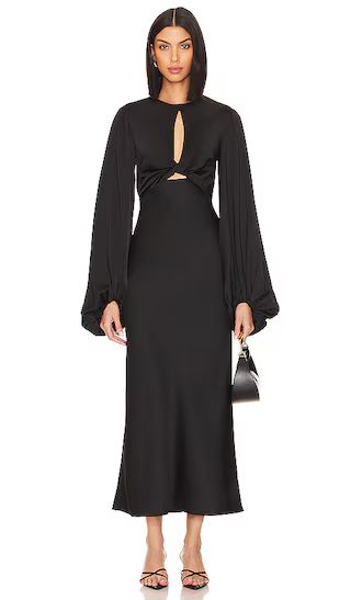Demi Midi Dress in Black | Revolve Clothing (Global)