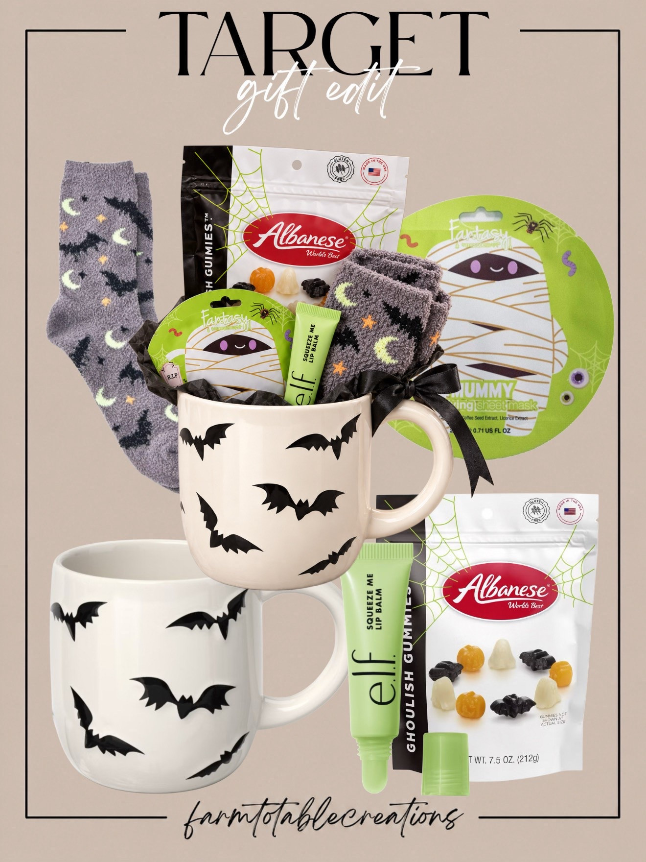 Target Halloween Boo Basket 🎃🖤

This Target Halloween gift mug is such a cute little seasonal surprise! I love the mix of spooky and cozy with the bat mug, Halloween gummies, fuzzy socks, mummy sheet mask, and lip balm all tucked together with black tissue and a bow.

It would be perfect for a Boo Basket, teacher gift, coworker surprise, teen gift, or a fun little Halloween treat for a friend. You could even add a Target gift card to make it extra special!

Follow @farmtotablecreations on Instagram for more cozy home finds and trending decor.

#LTKHome #TargetFinds #TargetStyle #TargetHalloween #HalloweenFinds #BooBasket #HalloweenGift #HalloweenGiftIdea #SpookySeason #HalloweenTreats #CozyHalloween #GiftIdeas #TargetDeals #HalloweenInspo #LTKFinds

#LTKSeasonal #LTKSaleAlert