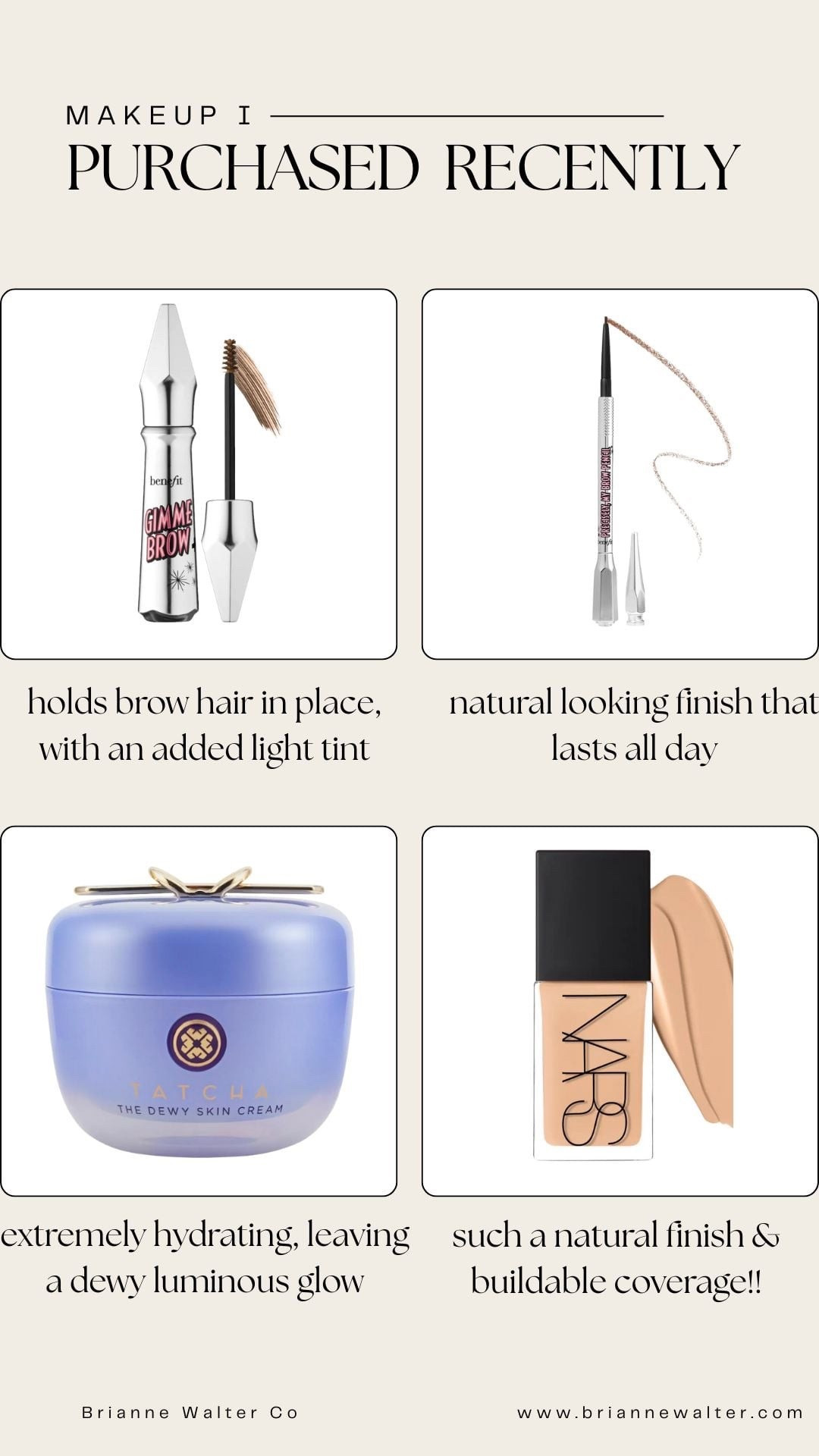 What I recently purchased from Sephora! This is my new go to daily makeup and skincare routine!! It’s easy, natural, and leaves my skin looking incredible! Plus I love how quick it is for summer! 

#LTKStyleTip #LTKSummerEdit #LTKFindsUnder100