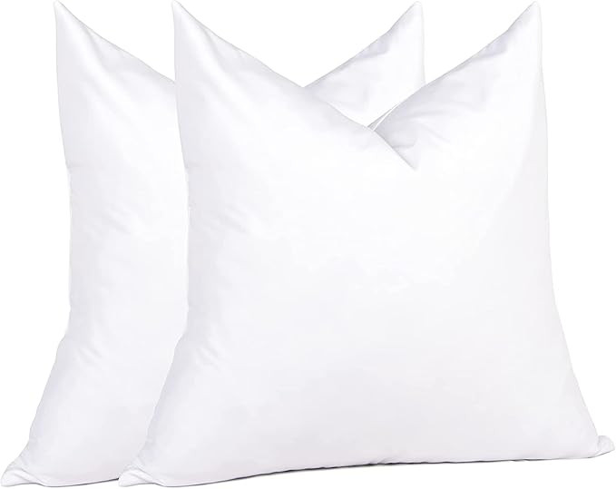 puredown® Euro Pillow Inserts 24 x 24 (Pack of 2, White), Feather Down Pillow Stuffer, Premium W... | Amazon (US)