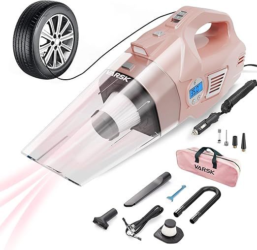 VARSK 4-in-1 Car Vacuum Cleaner High Power, Tire Inflator Portable Car Vacuum with Digital Tire P... | Amazon (US)
