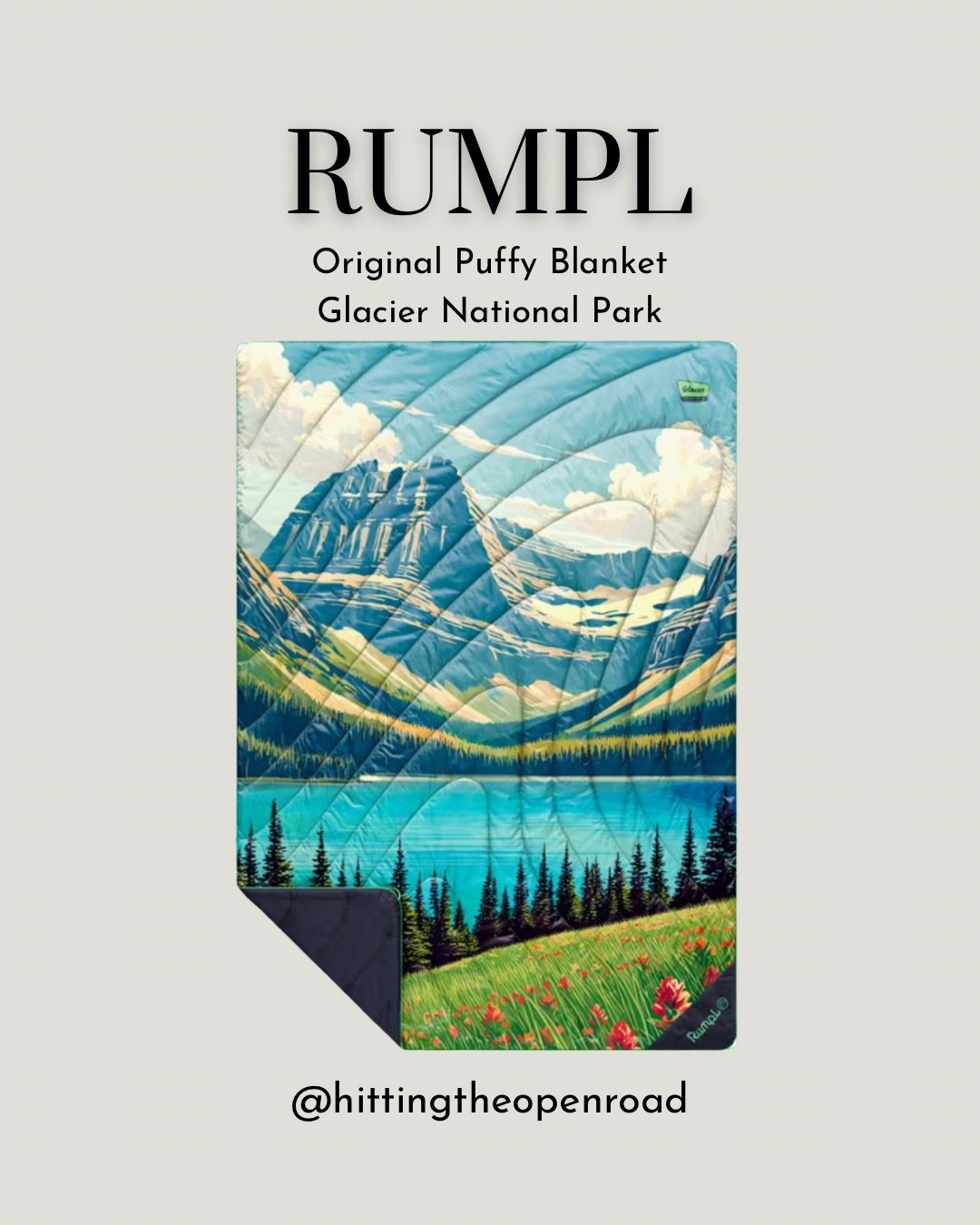 I love my Rumpl blanket! There are so many beautiful ones! If I had loads of money, I’d have one from each park! It keeps you warm and repels moisture. It also has a 100% postconsumer recycled polyester shell, liner and insulation made from plastic bottles, so you can feel good about your purchase. 