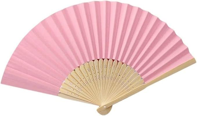 Chinese Fan Japanese Folding Hand Fan 5 PCS Folding Hand Fan Folding Hand Held Solid Color Paper ... | Amazon (US)