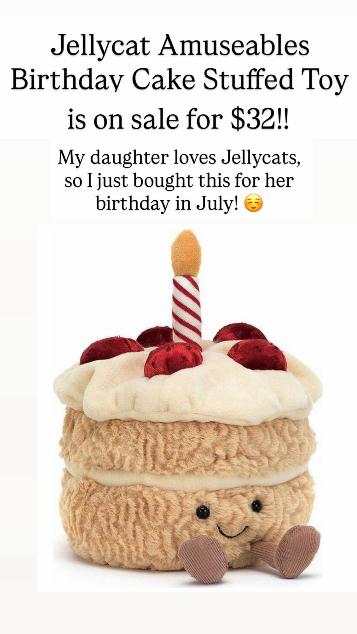 Jellycat birthday cake is on sale!!

#LTKKids #LTKSaleAlert