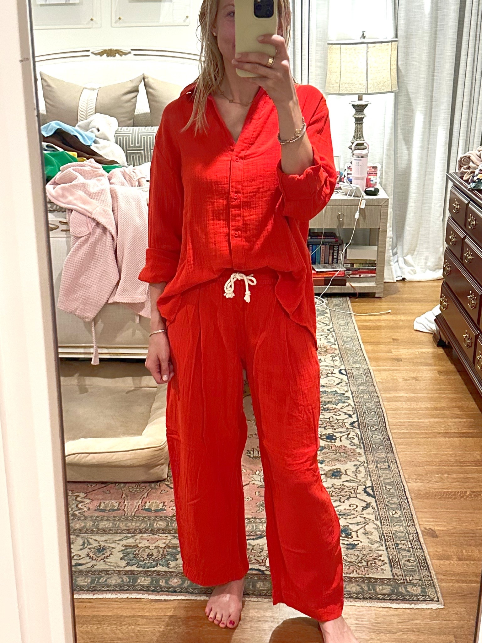 Living in this gauzy Old Navy set for the foreseeable future + it’s on sale!! Wearing a small in both

#LTKmomlife #LTKSaleAlert #LTKootd