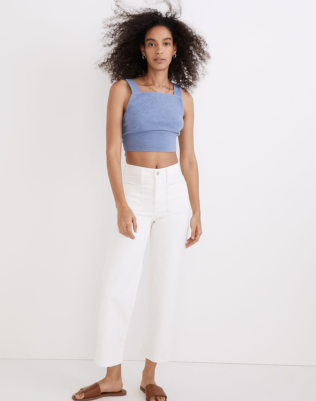 The Tall Perfect Vintage Wide-Leg Jean in Tile White: Patch Pocket Edition | Madewell