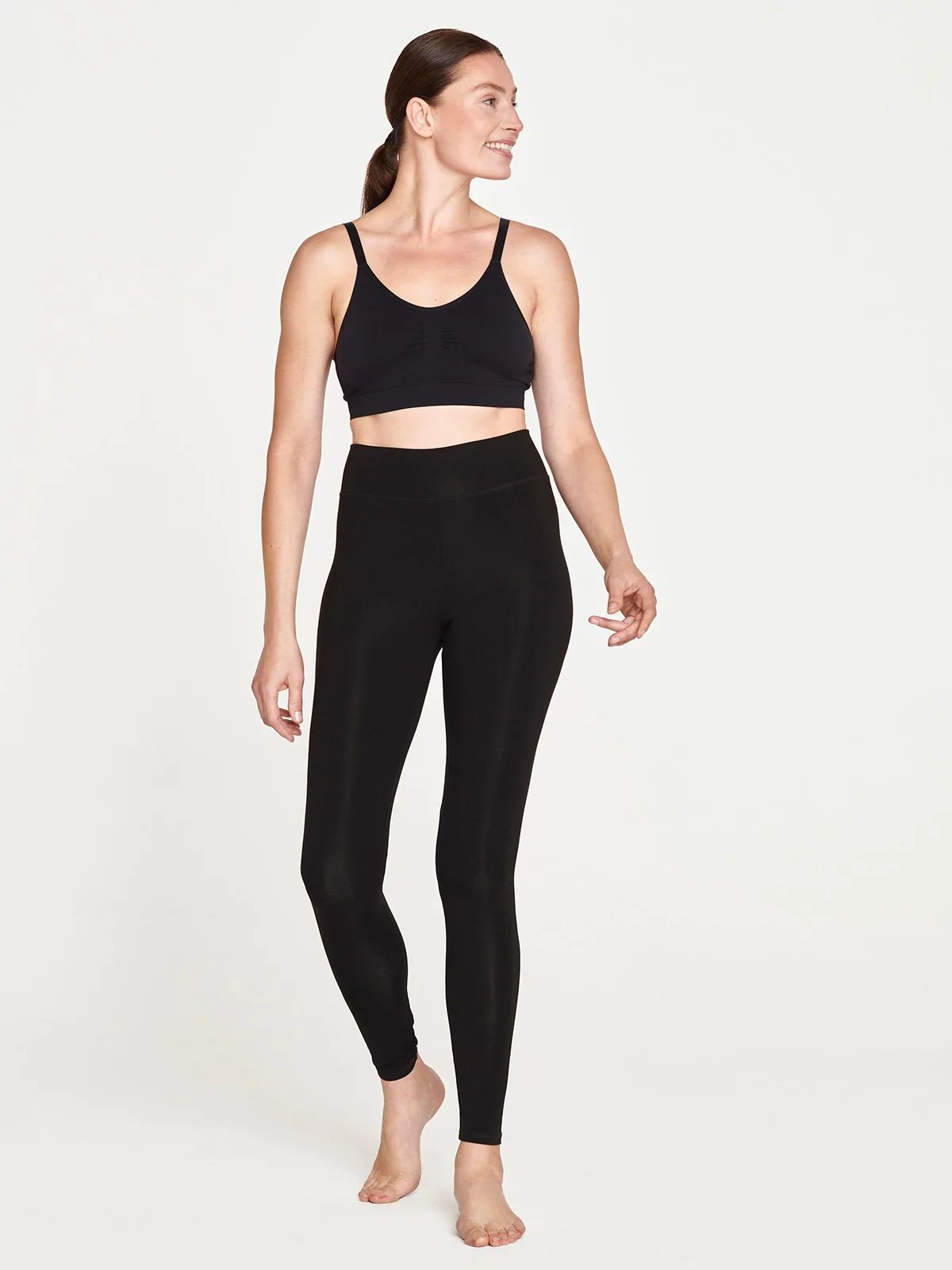 Essential Gots Organic Cotton Leggings in Black | Thought (Global)