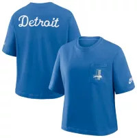 Nike Women's Detroit Lions Battle Blue Rewind Pocket T-Shirt | DICK'S Sporting Goods