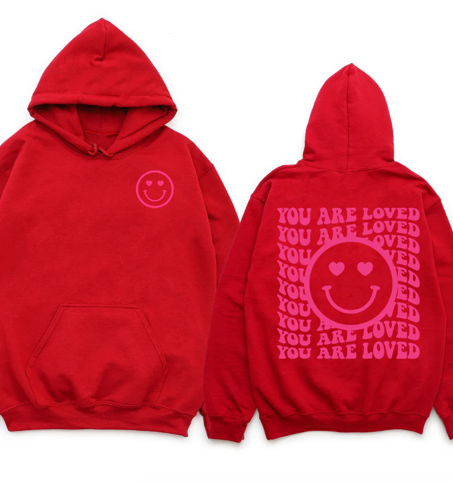 'YOU ARE LOVED' HAPPY FACE UNISEX HOODIE | The Shop Forward
