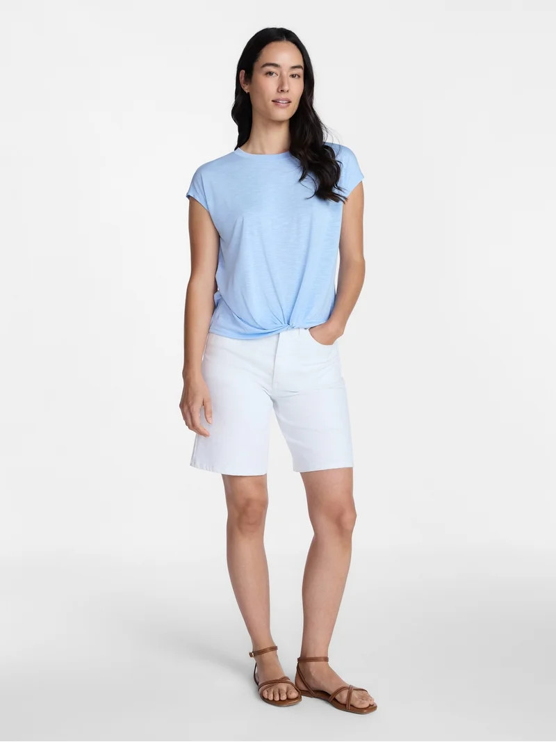 Time and Tru Women's Twist Front Top, Sizes XS-XXXL | Walmart (US)