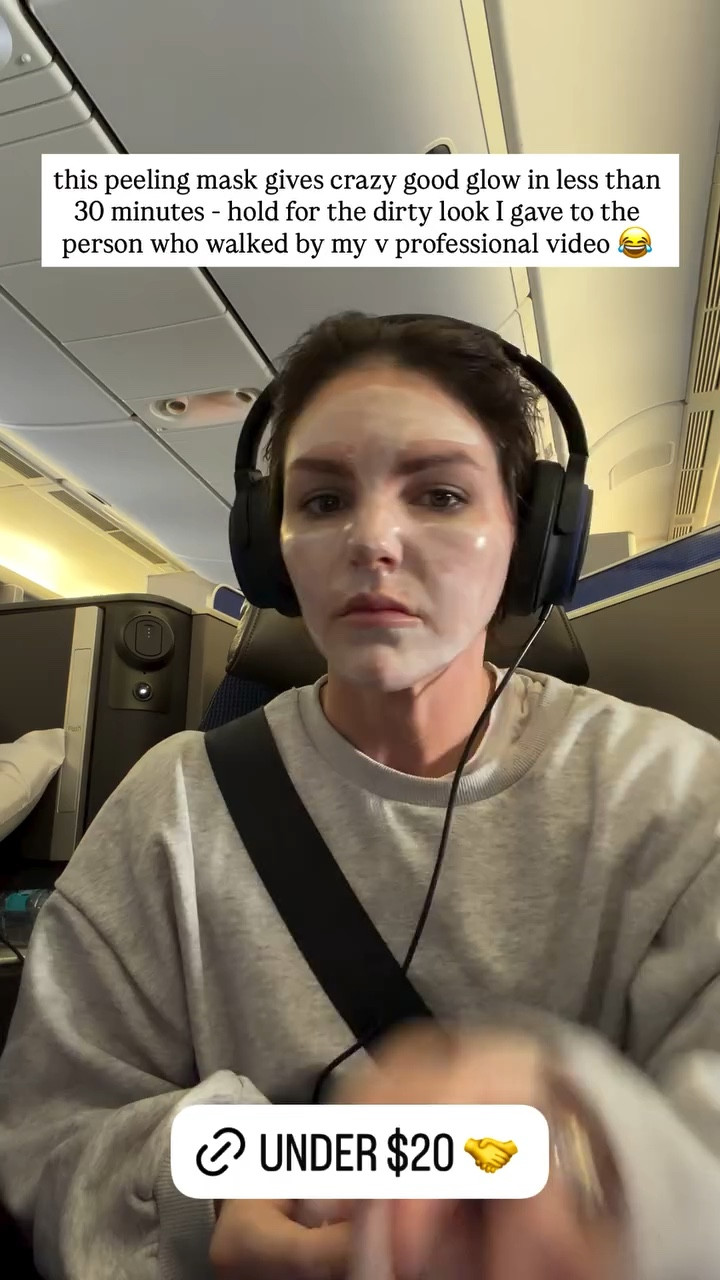 this peeling mask gives crazy good glow in less than 30 minutes - hold for the dirty look I gave to the person who walked by my v professional video 😂

#LTKTravel #LTKselfcare #LTKBeauty