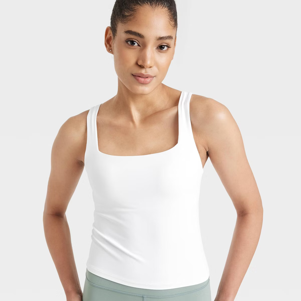Women's Everyday Soft Square Neck Support Tank Top - All In Motion™ | Target