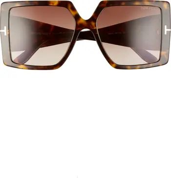 Quinn 57mm Gradient Square Sunglasses | Nordstrom
