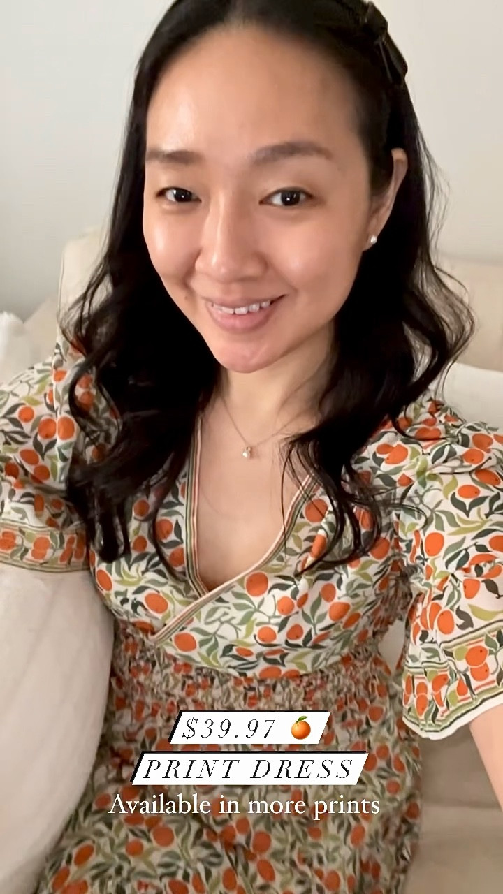 🍊 Today's outift. I noticed this $39.97 dress is still available in this orange print. I took size XS. I also linked to the auto curler I've been using to style my hair since I'm terrible at using a regular curling iron. 

#LTKOver40 #LTKWorkwear #LTKFindsUnder50