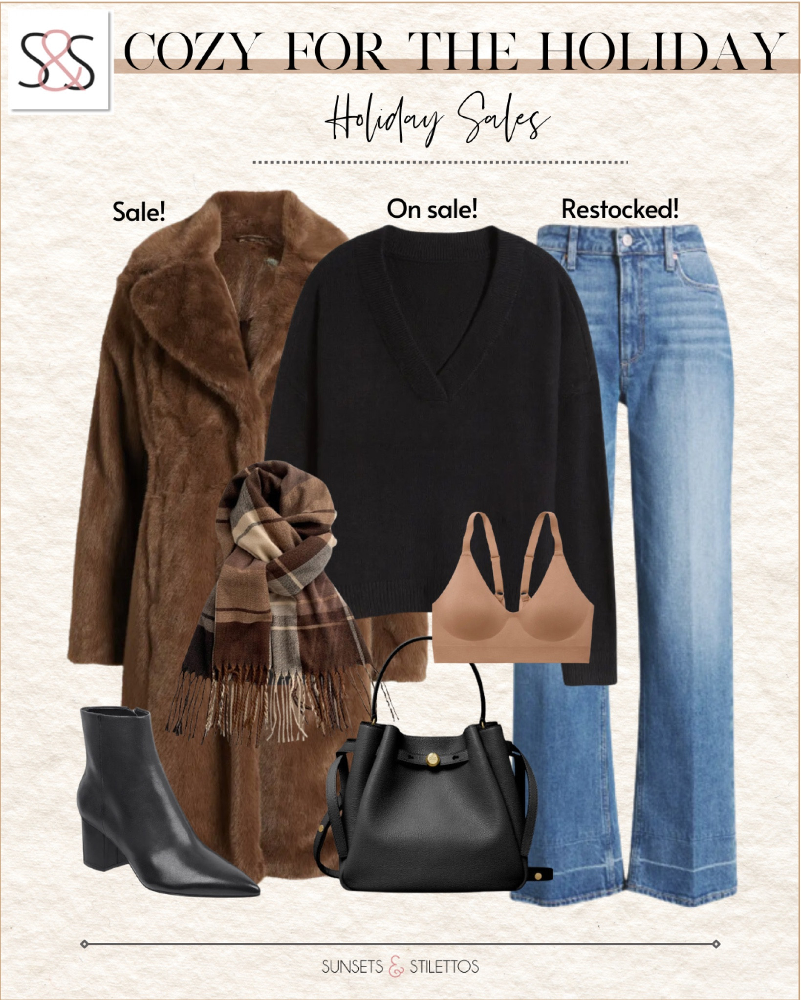 My favorite oversized V-neck sweater with a faux fur coat and wide leg jeans is an amazing winter outfit that will take me through spring! Pair with a bootie for a winter outfit that is great as workwear too! 

Sunsets and Stilettos, New Year’s Eve, outfit, winter faux fur jacket 

#LTKHoliday #LTKSaleAlert #LTKOver40