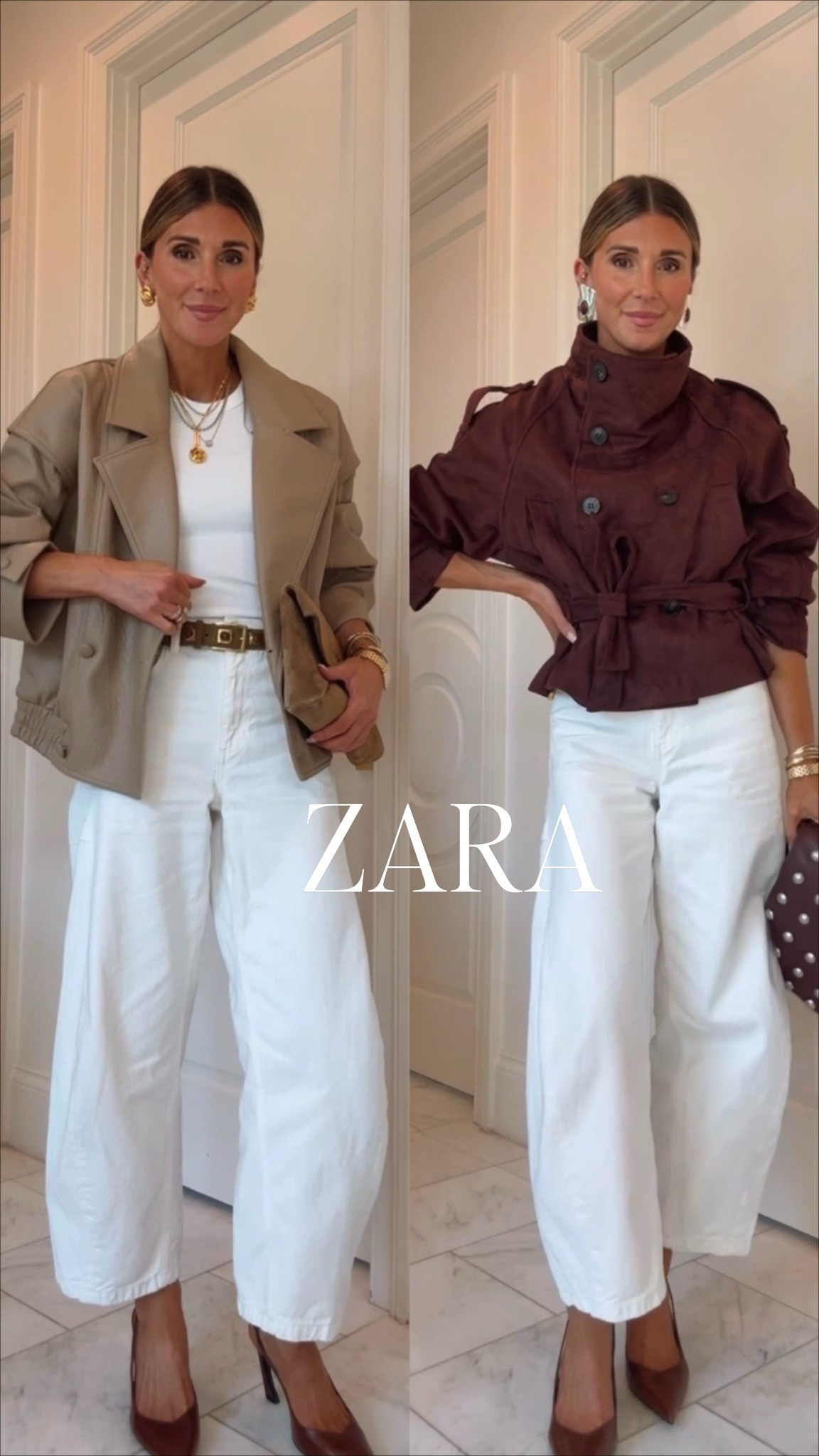 New fall arrivals from Zara are so good! I'm wearing size small in tops,
Jackets and size 25 in pants and jeans that fit tts
