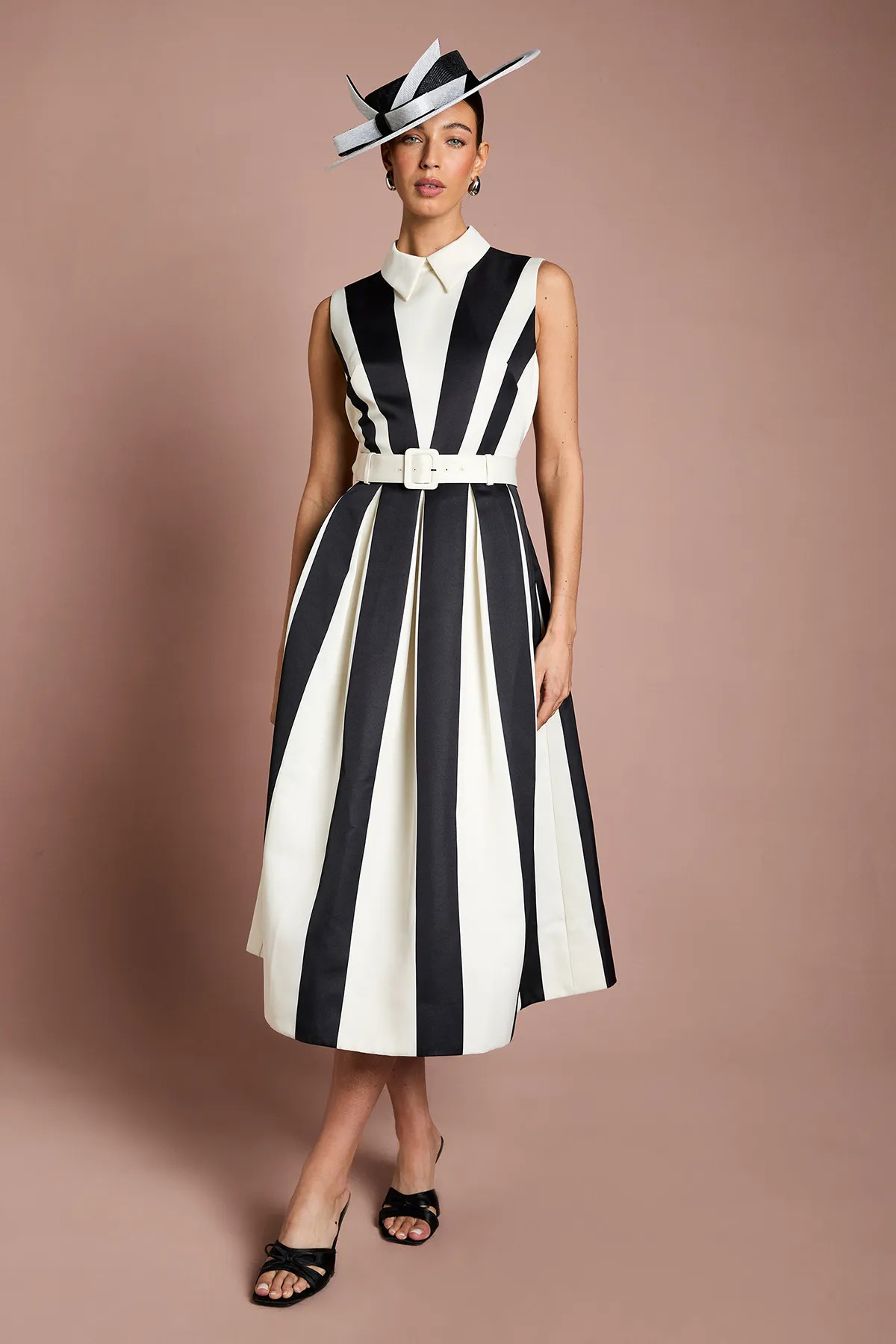 Mono Coast Lisa Tan Colour Block Satin Shirt Dress | Debenhams | Debenhams UK