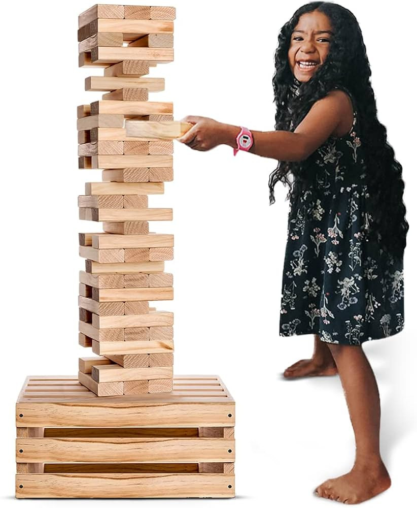 SWOOC Games - Giant Tower Game | 60 Large Blocks | Storage Crate/Outdoor Game Table | Starts Over... | Amazon (US)