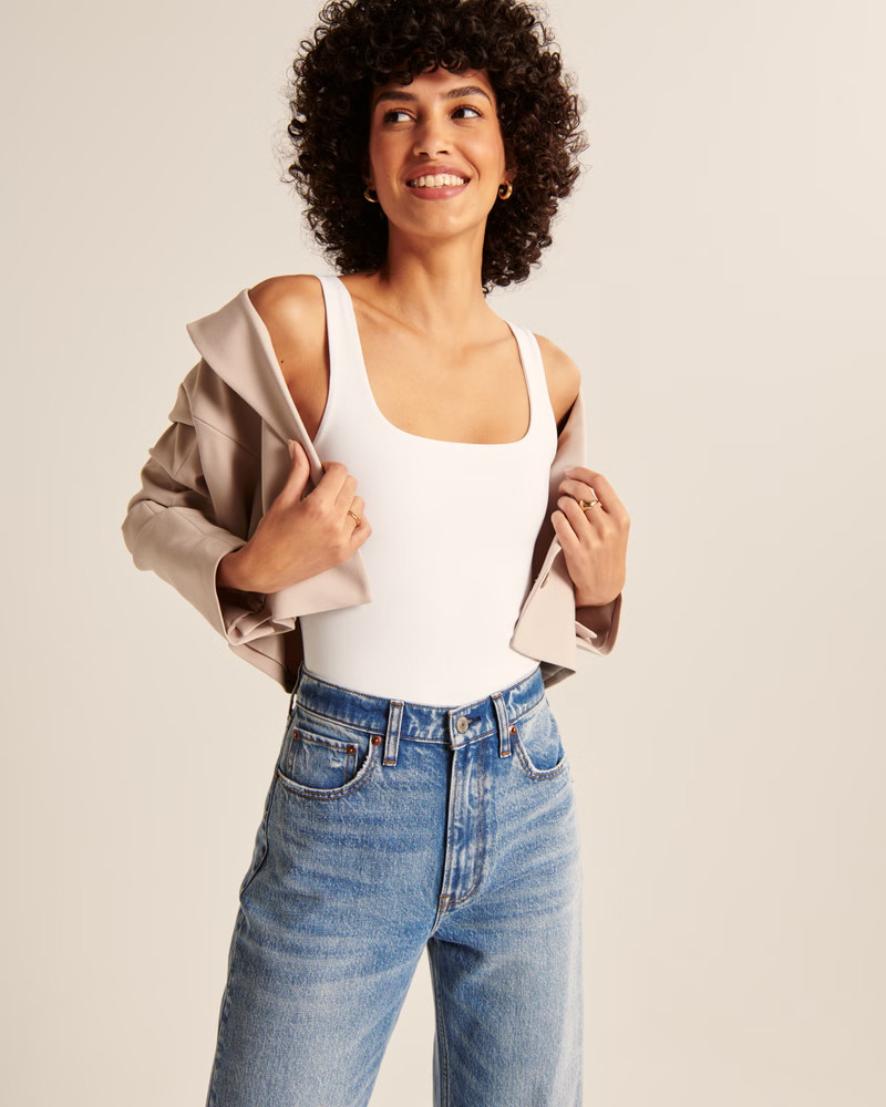 Seamless Fabric Tank Bodysuit | Abercrombie & Fitch (US)