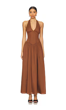 MORE TO COME Bexley Maxi Dress in Brown from Revolve.com | Revolve Clothing (Global)