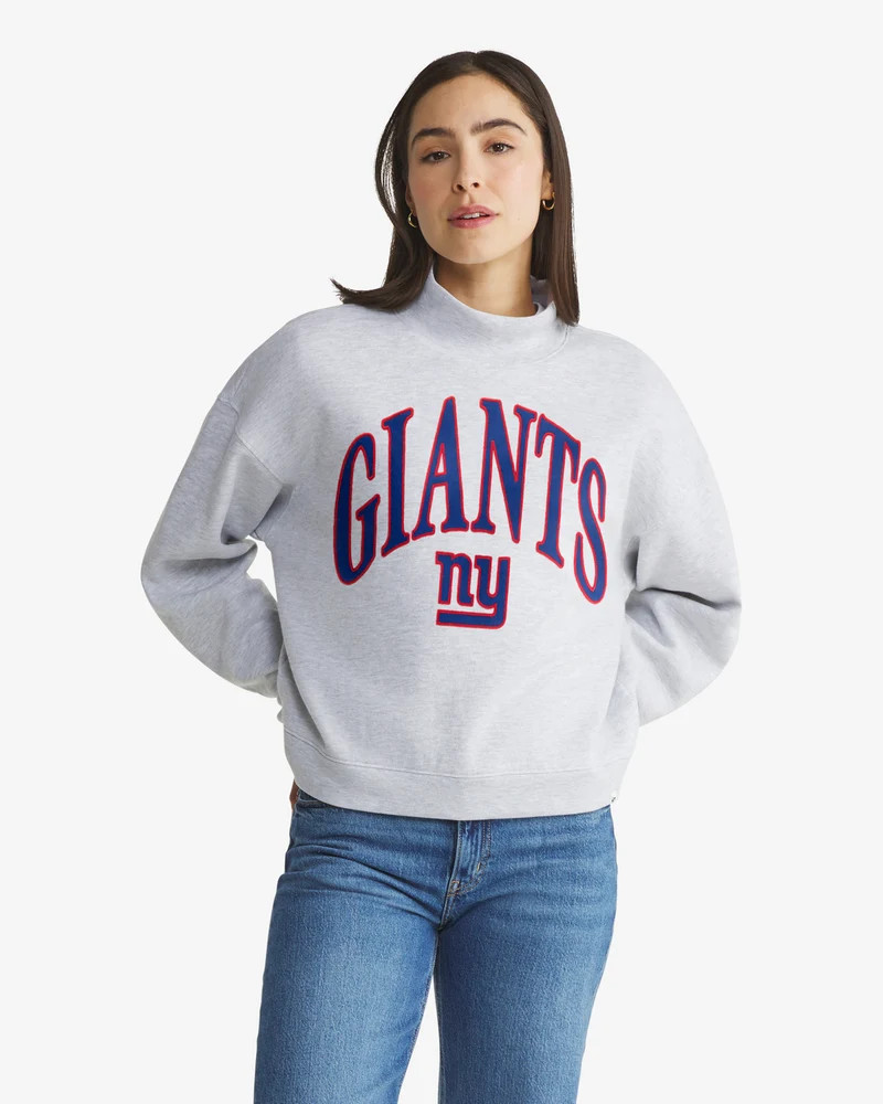 NEW YORK GIANTS VANTAGE '47 WOMEN'S MOCK NECK PULLOVER - Relay grey | '47Brand