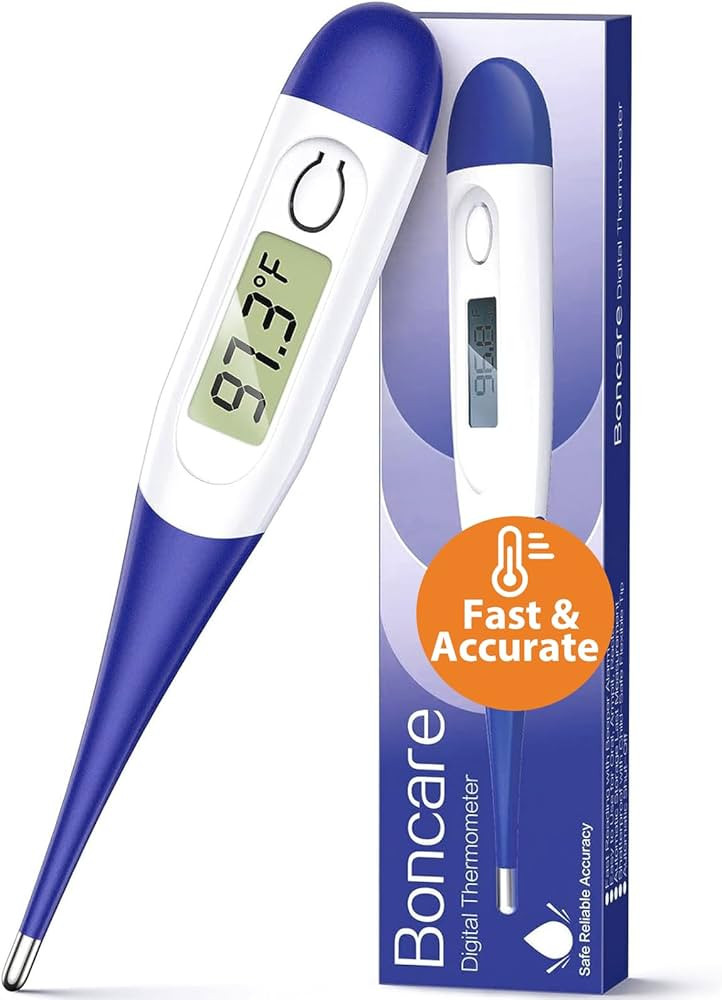 Boncare Digital Thermometer for Adults, Kids & Babies, Dark Blue | Amazon (US)